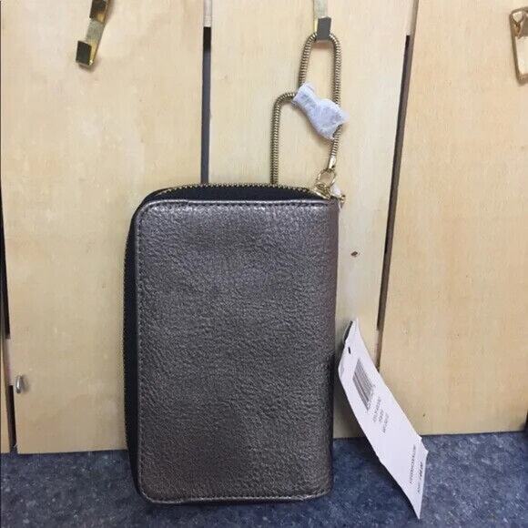 Steve Madden Pewter Zip Clutch Wristlet Wallet - Picture 4 of 6